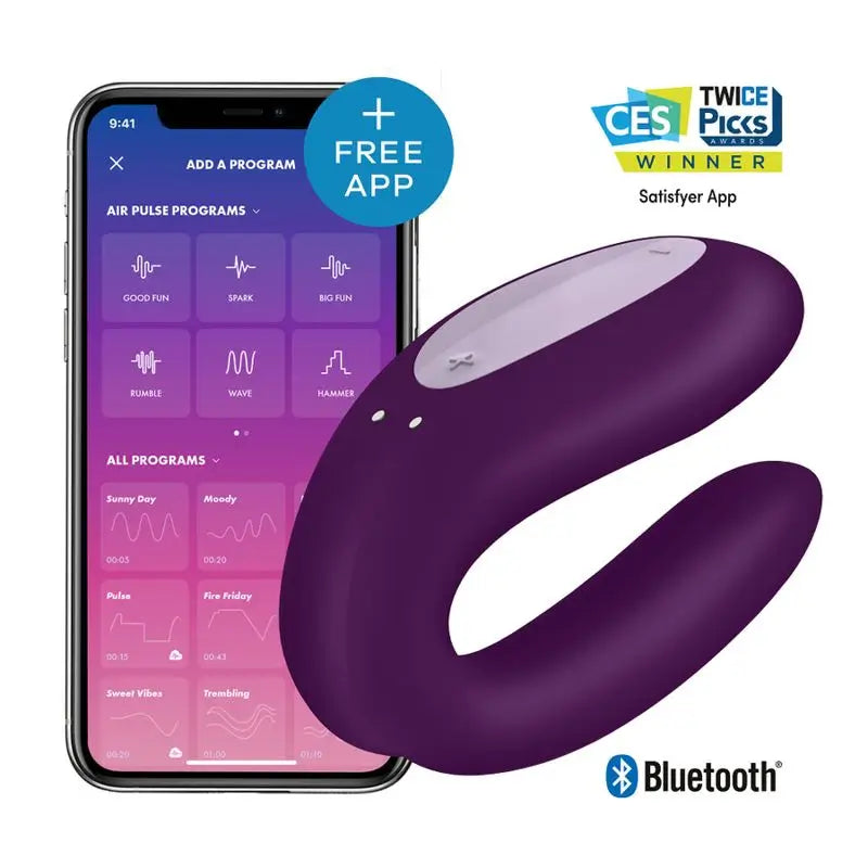 Satisfyer Connect Double Joy With App - Purple