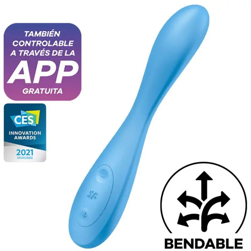 Satisfyer Connect G-Spot Flex 4+ Multi Vibrator App - Blue