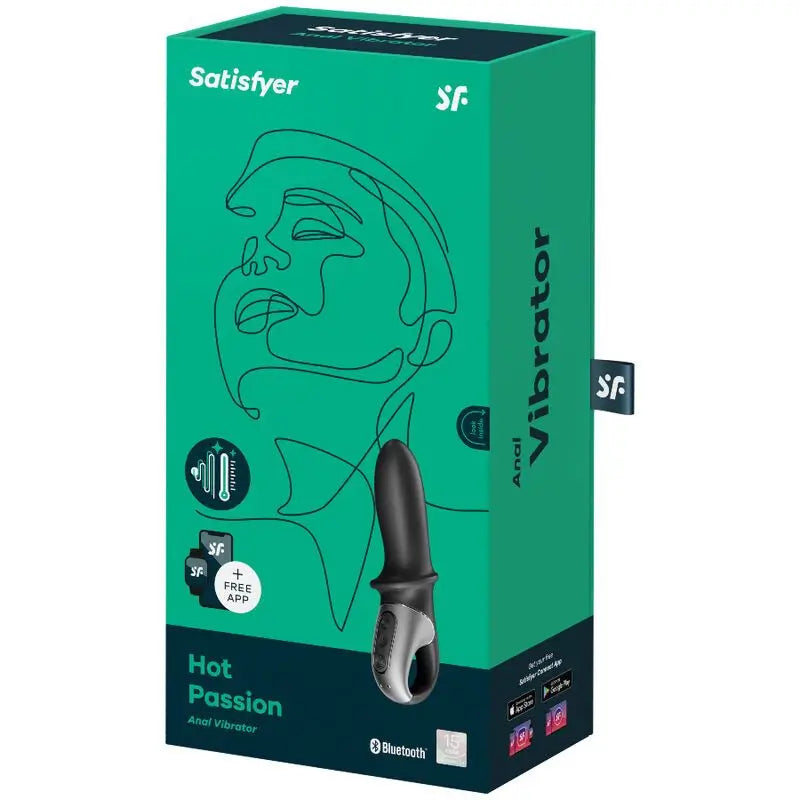 Satisfyer Connect Hot Passion Anal Vibrator App - Black