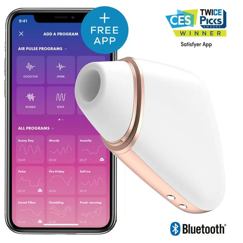 Satisfyer Connect Love Triangle Stimulator & Vibrator - White