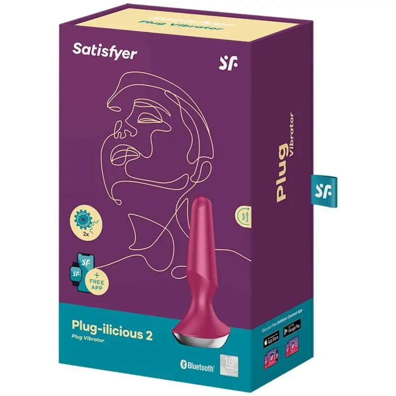 Satisfyer Connect Plug Ilicious 2 Vibrating Plug - Berry