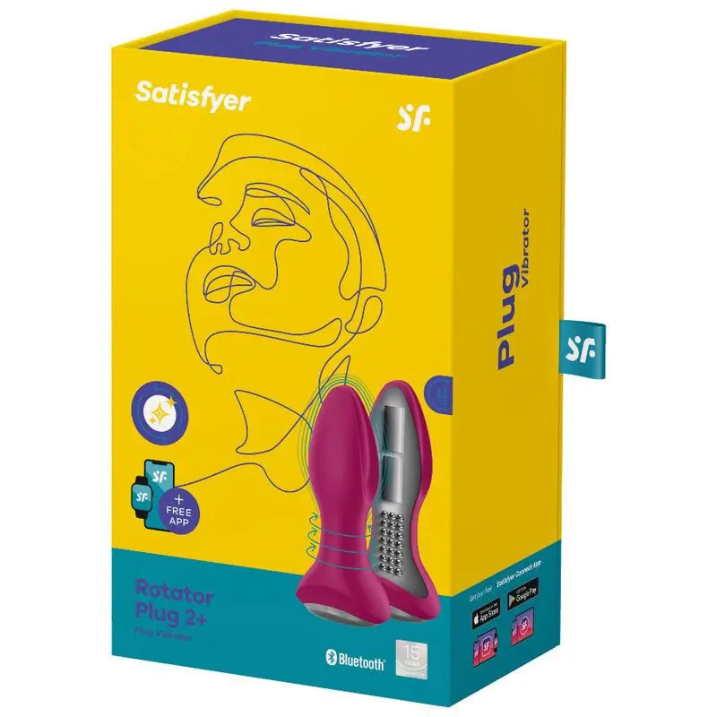 Satisfyer Connect Rotator Plug 2+ Vibrating Plug App - Red