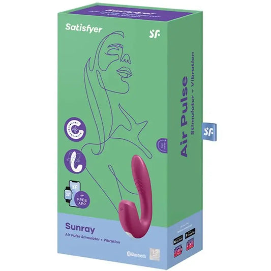 Satisfyer Connect Sunray Stimulator & Vibrator App - Red
