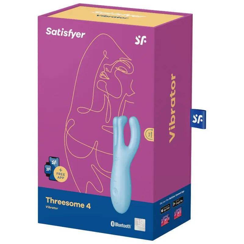 Satisfyer Connect Threesome 4 Vibrator App - Blue