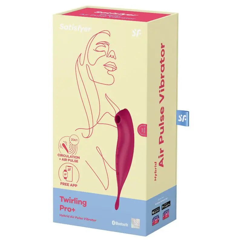 Satisfyer Connect Twirling Pro+ Stimulator & Vibrator App - Red
