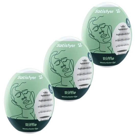 Satisfyer Masturbator Eggs Riffle, 3 Units