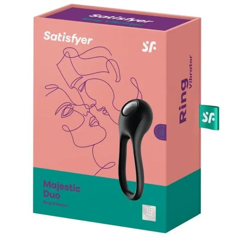 Satisfyer Ring Majestic Duo Vibrating Ring Black