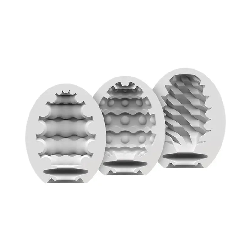 Satisfyer Set 3 Masturbator Eggs Riffle, Bubble and Fierce