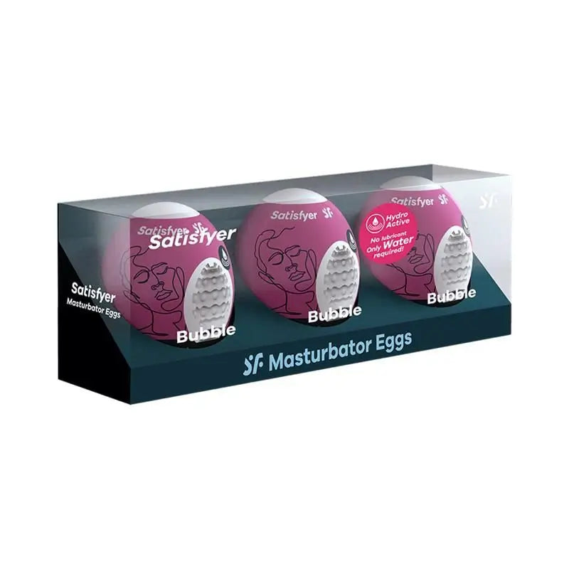 Satisfyer Set 3 Masturbator Eggs Bubble Model