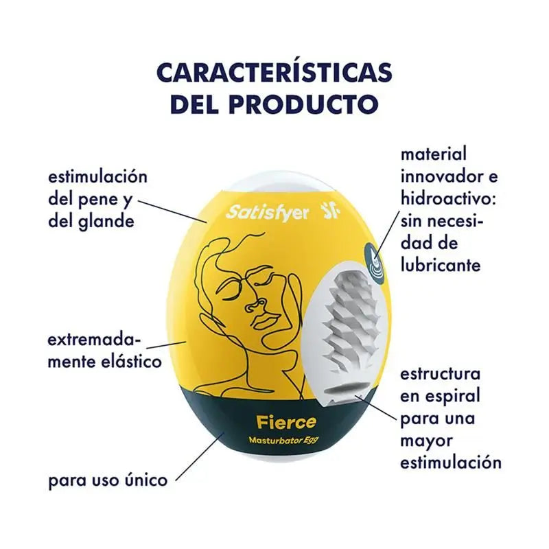 Satisfyer Set 3 Masturbator Eggs Model Fierce