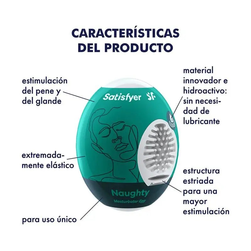 Satisfyer Set 3 Masturbator Eggs Model Naughty