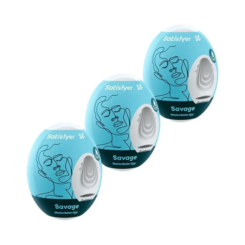 Satisfyer Set of 3 Masturbator Eggs Savage Model