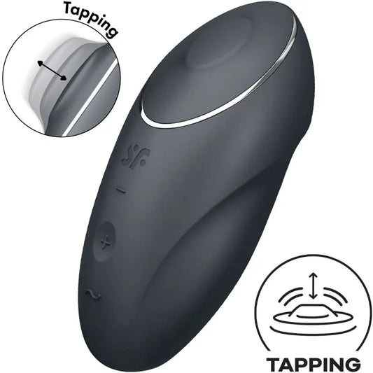 Satisfyer Tap & Climax 1 Lay-On Vibrator Black