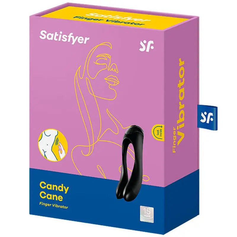 Satisfyer Vibrator Candy Cane Vibrator Black Finger Vibrator