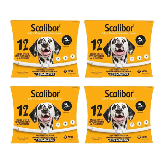 Scalibor Anti-Parasite Collar for Dogs 65 cm, Pack 4 units