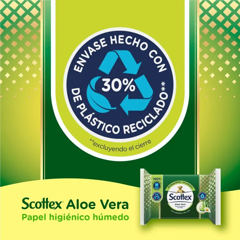 Scottex Aloe Vera Wet Toilet Paper , 66 units
