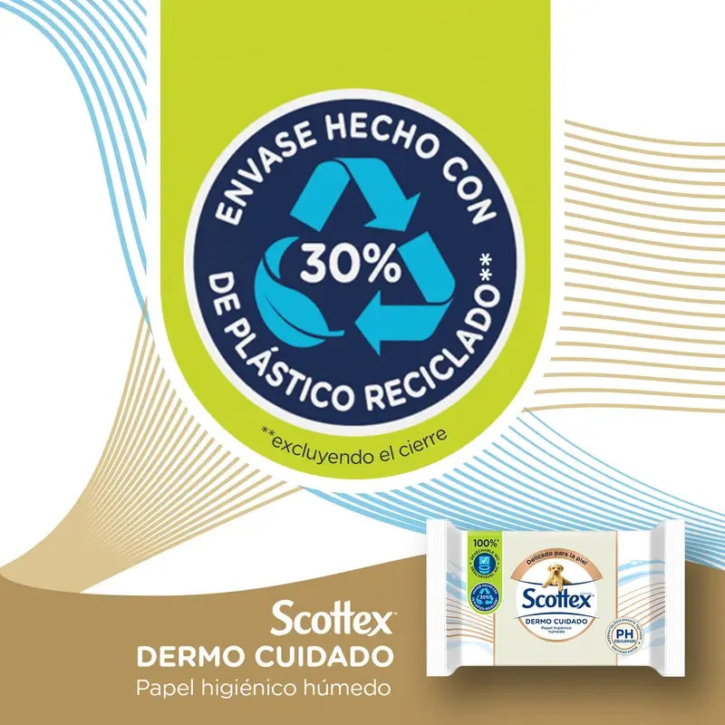 Scottex Dermo Care Moist Toilet Paper, 66 pcs.
