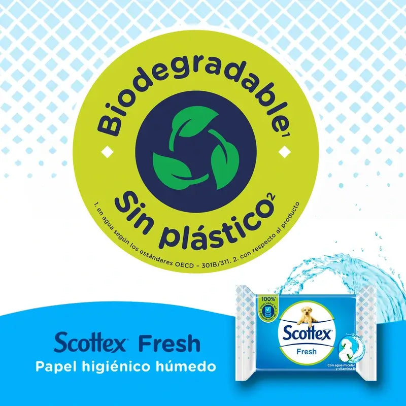 Scottex Fresh Wet Toilet Tissue , 74 units