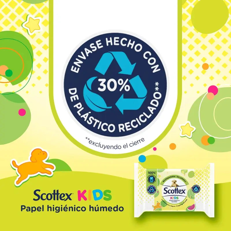 Scottex Junior Wet Toilet Paper , 74 units