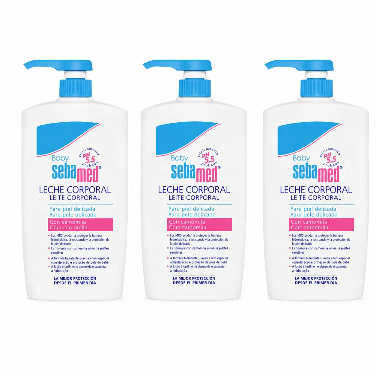Sebamed Baby Body Milk For Delicate Skin 750 Ml, pack 3