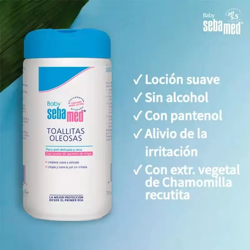 SEBAMED Baby Oil Wipes 70 Units