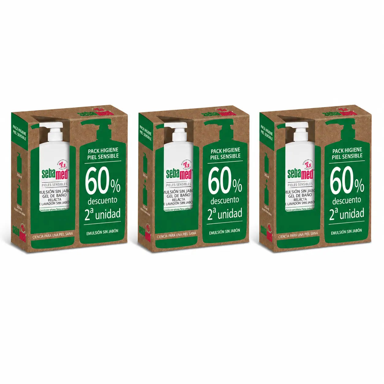 Sebamed Soapless Emulsion Duplo, 1500 Ml , pack 3