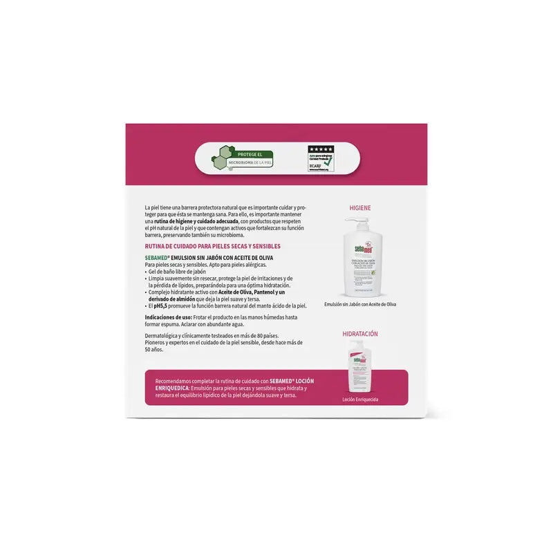 SEBAMED Olive Soap Free Emulsion Duplo,1500 ml