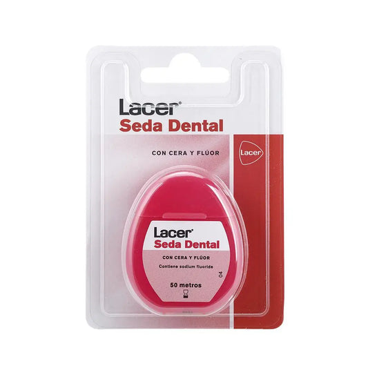 Lacer Dental Floss with Wax and Fluoride 50 M