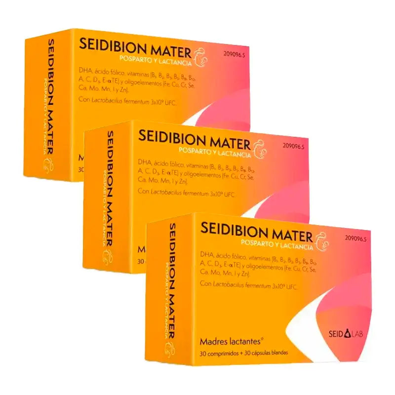 Seidibion Mater Postpartum and Lactation, Pack 3 x (30 Tablets + 30 Capsules)