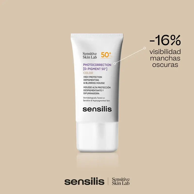 Sensilis Photocorrection [D-Pigment 50+] Colour Depigmenting Mousse 40 ml