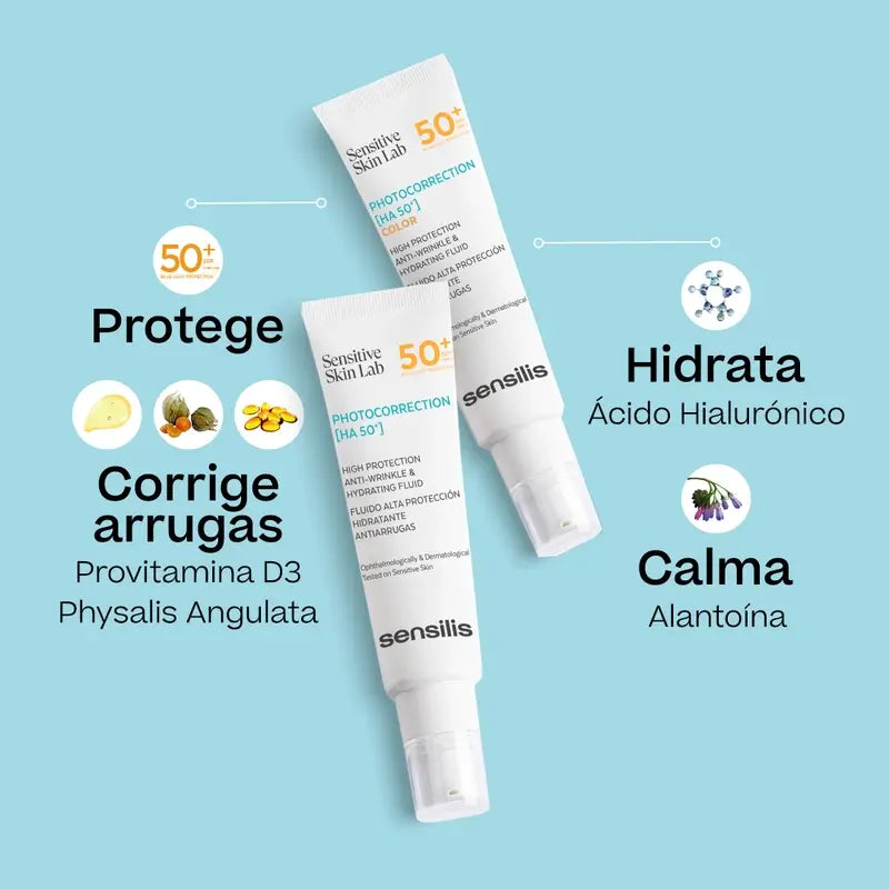 Sensilis Photocorrection [Ha 50+] Moisturising & Anti-Wrinkle Moisturiser 50Ml