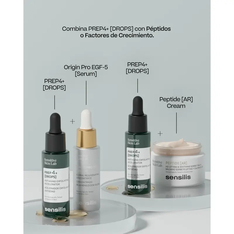 Sensilis Prep4+ Drops Anti-Ageing Exfoliating Accelerating Serum 30 Ml