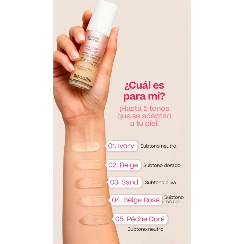 Sensilis Skin Glow Makeup Luminous Foundation - Shade Sand 03, 30 ml