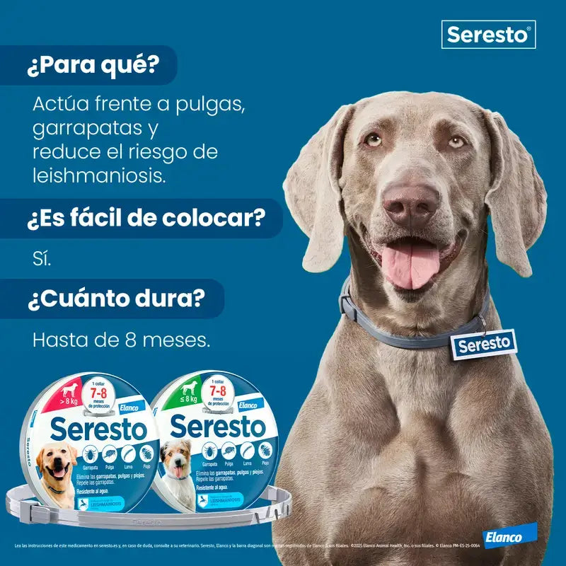 Seresto Dog Collar -8Kg Small Pack 2 units