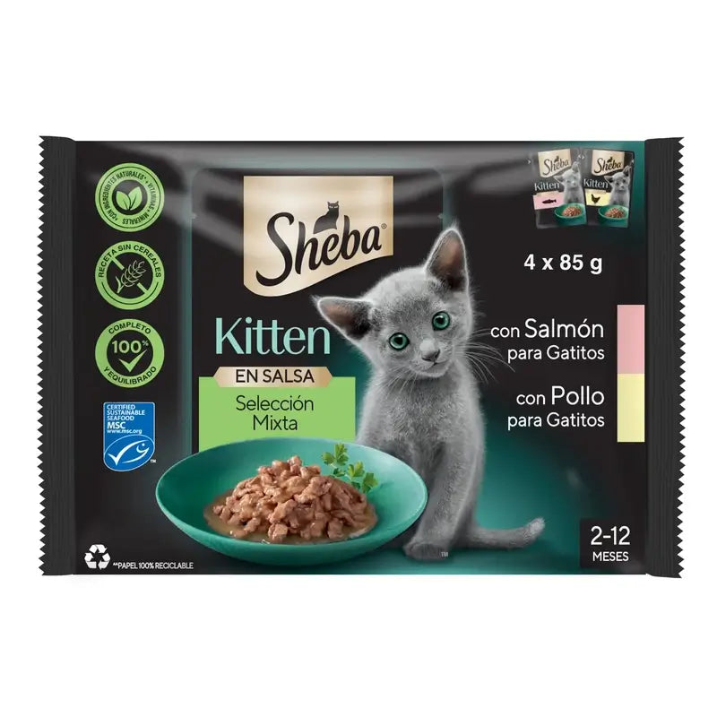 Sheba Kitten Pouch Mix For Cats 13X4X85Gr