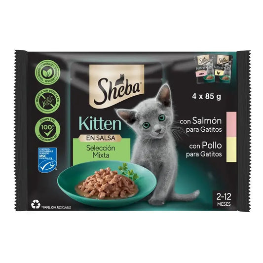 Sheba Kitten Pouch Mix For Cats 13X4X85Gr