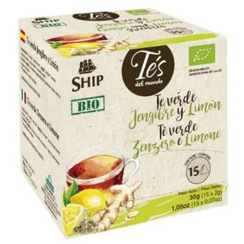 Ship Green Tea Ginger Lemon Infusion 15Piramides