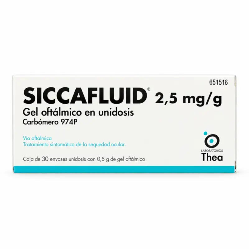 Siccafluid 2,5 mg/g Ophthalmic Gel 30 Single Dose