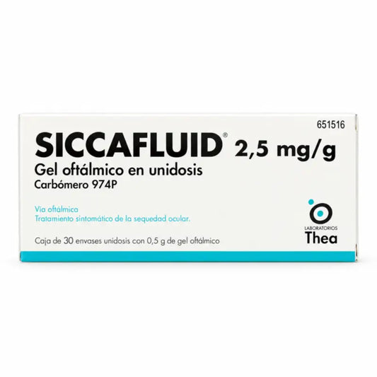 Siccafluid 2,5 mg/g Ophthalmic Gel 30 Single Dose