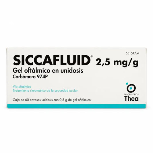 Siccafluid 2,5 mg/g Ophthalmic Gel 60 Single Dose