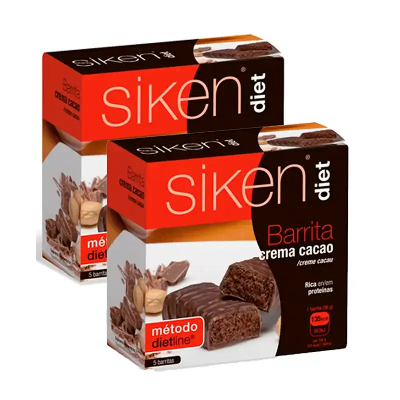 Siken Diet Cocoa Cream Bar, Pack 2 x 5 units