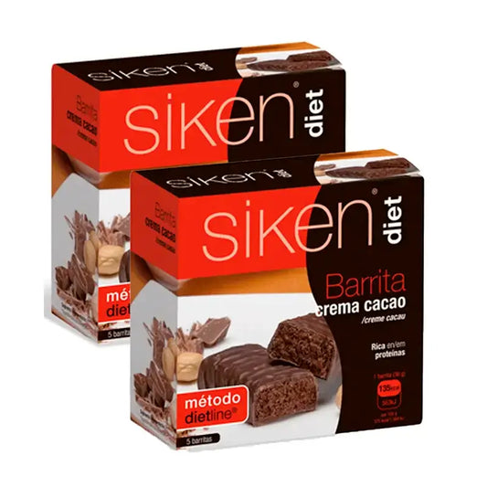 Siken Diet Cocoa Cream Bar, Pack 2 x 5 units
