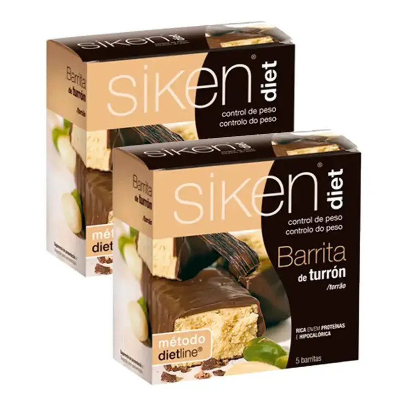 Siken Diet Barrita Turrón, Pack 2 x 5 units