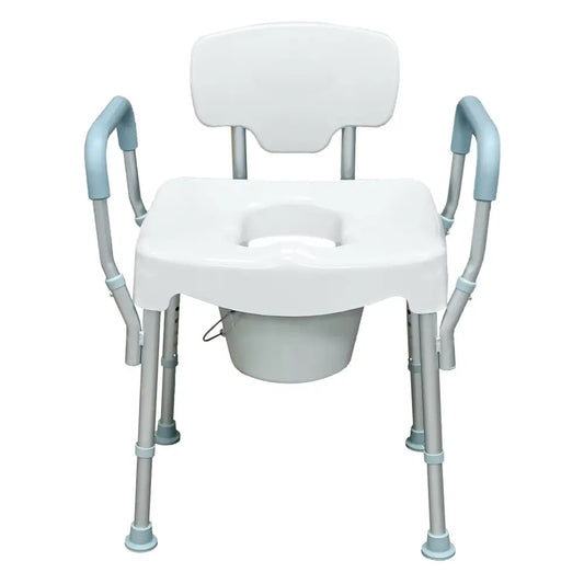 XL shower and toilet chair with armrests