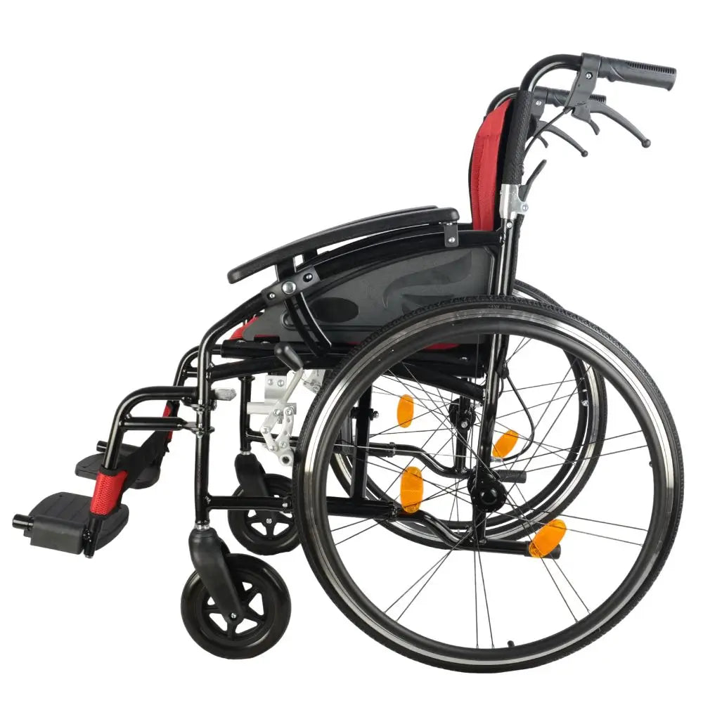 self-propelled aluminium wheelchair, with adjustable armrests
