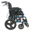High-end, padded aluminium transport wheelchair, 46 cm