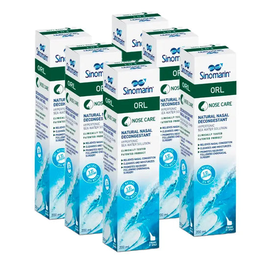 Sinomarin Orl Nasal Decongestant, Pack 6 x 200 ml