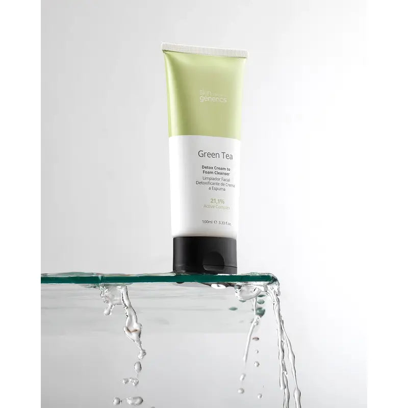 Skin Generics Green Tea Cream To Foam Cleanser 20.1%.