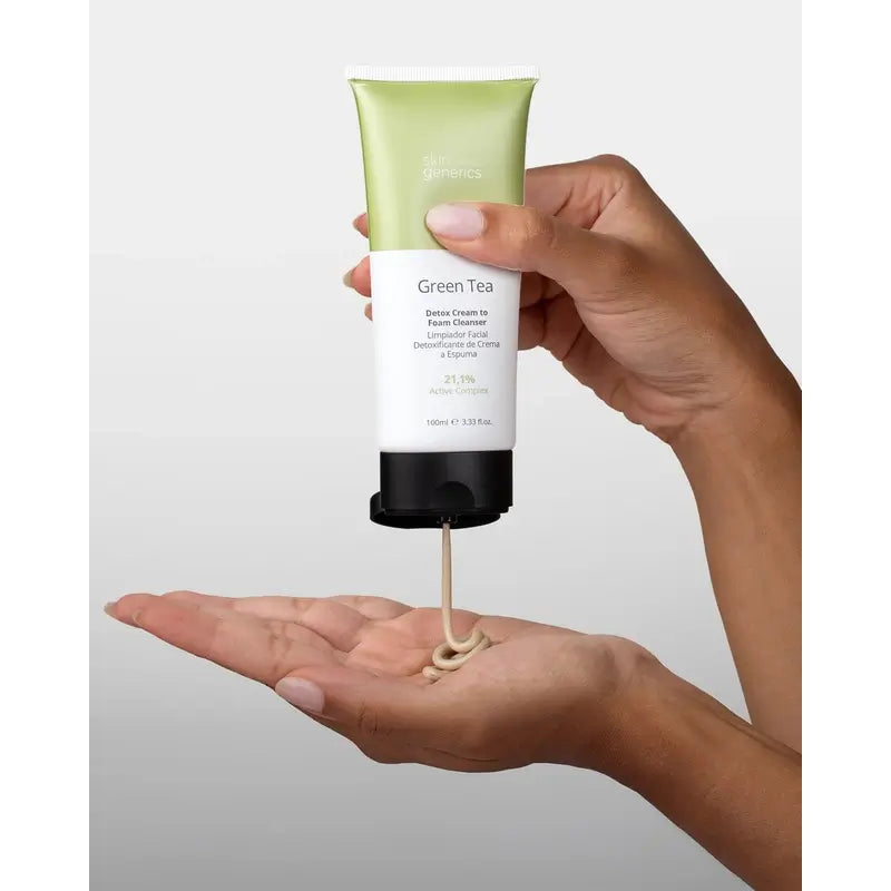 Skin Generics Green Tea Cream To Foam Cleanser 20.1%.