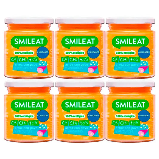 Smileat Rice & Turkey Porridge with Vegetables, 6x230 Gr